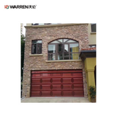 Warren 7x15 Black Garage Door With Glass Double Garage Door